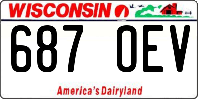 WI license plate 687OEV