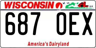 WI license plate 687OEX