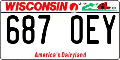 WI license plate 687OEY