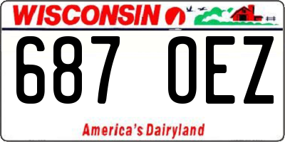 WI license plate 687OEZ