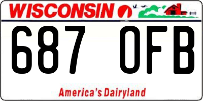 WI license plate 687OFB