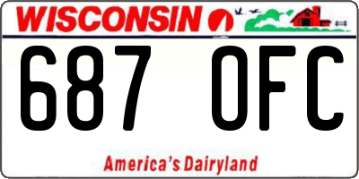 WI license plate 687OFC