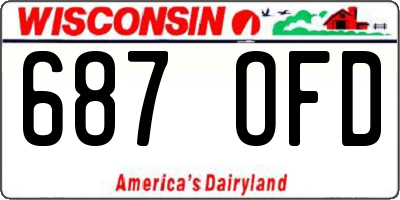 WI license plate 687OFD
