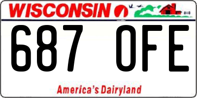 WI license plate 687OFE