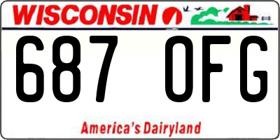 WI license plate 687OFG