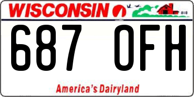WI license plate 687OFH