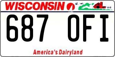 WI license plate 687OFI