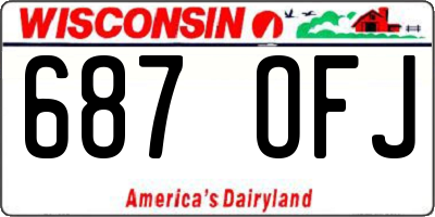 WI license plate 687OFJ