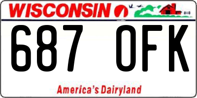 WI license plate 687OFK