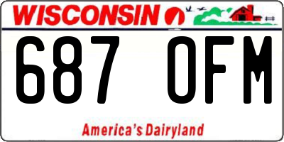 WI license plate 687OFM