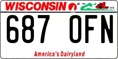 WI license plate 687OFN