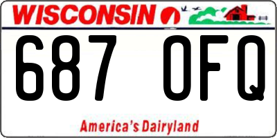 WI license plate 687OFQ