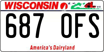 WI license plate 687OFS