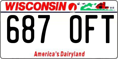 WI license plate 687OFT
