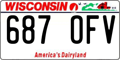 WI license plate 687OFV