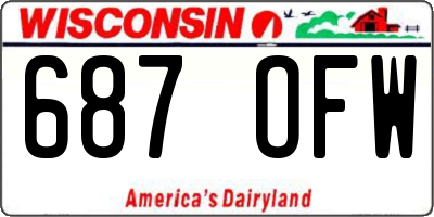 WI license plate 687OFW