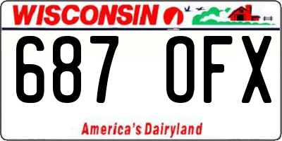 WI license plate 687OFX