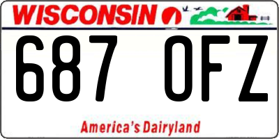 WI license plate 687OFZ