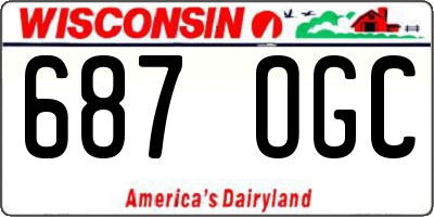 WI license plate 687OGC