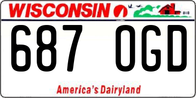 WI license plate 687OGD