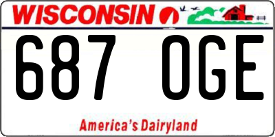 WI license plate 687OGE