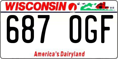 WI license plate 687OGF