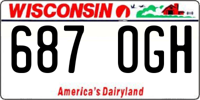 WI license plate 687OGH