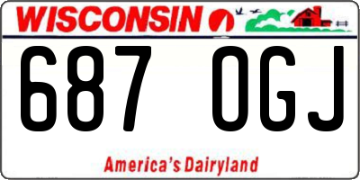 WI license plate 687OGJ