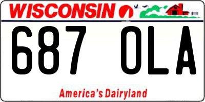 WI license plate 687OLA