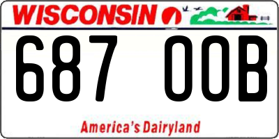 WI license plate 687OOB
