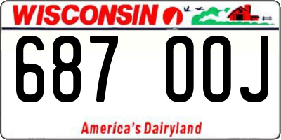 WI license plate 687OOJ