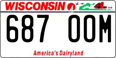 WI license plate 687OOM