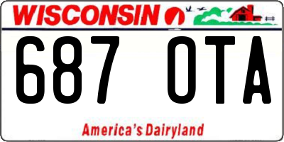 WI license plate 687OTA