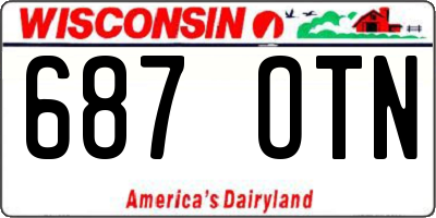 WI license plate 687OTN