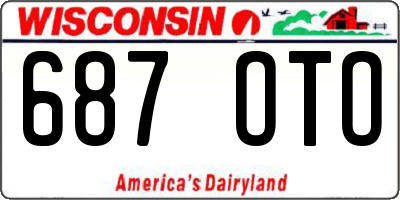 WI license plate 687OTO