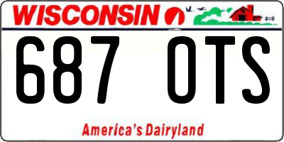 WI license plate 687OTS