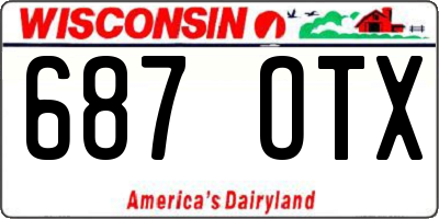 WI license plate 687OTX