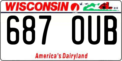 WI license plate 687OUB