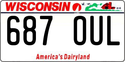 WI license plate 687OUL