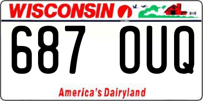 WI license plate 687OUQ