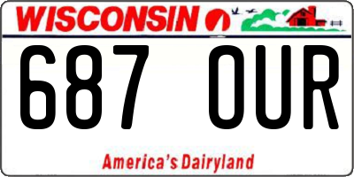WI license plate 687OUR
