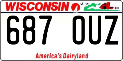 WI license plate 687OUZ
