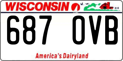 WI license plate 687OVB