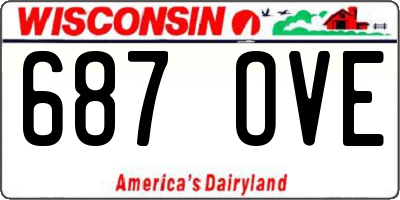 WI license plate 687OVE