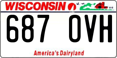 WI license plate 687OVH