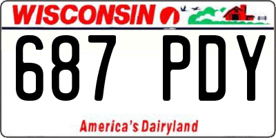 WI license plate 687PDY