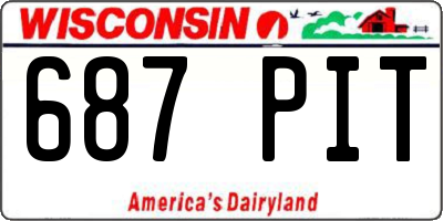 WI license plate 687PIT