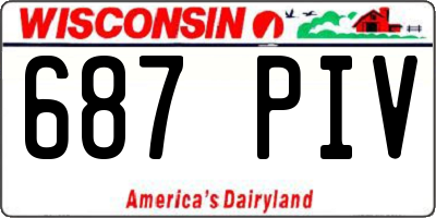 WI license plate 687PIV