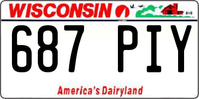 WI license plate 687PIY