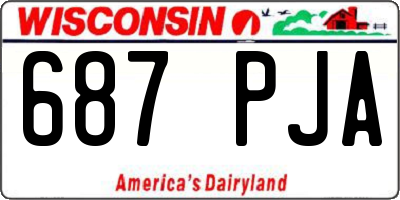 WI license plate 687PJA
